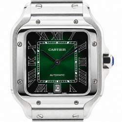 Cartier Santos Large Size WSSA0062 Green Dial Watch